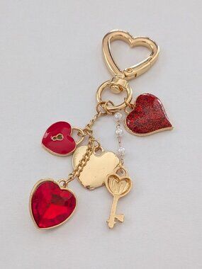 Red Heart Bag Charm